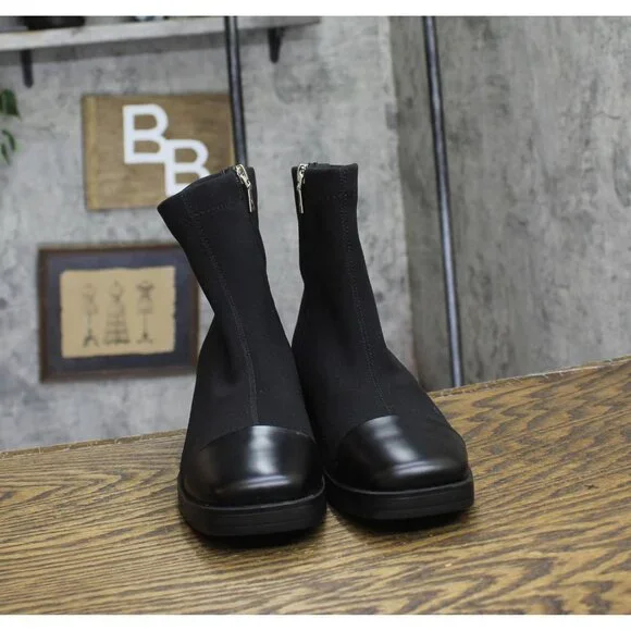 NWT Aerosoles Womens DIMMI Ankle Bootie DIMMI Black Stretch Fabric 6M - Picture 10 of 14